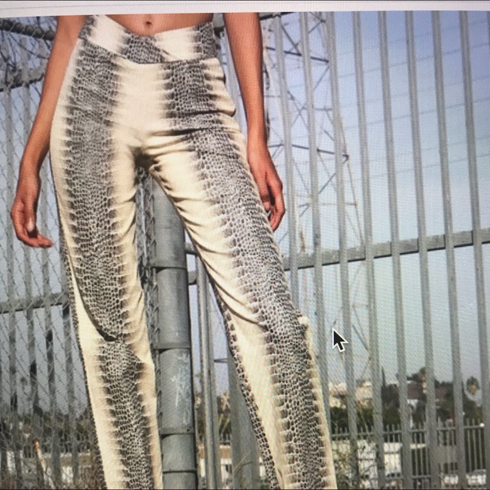 I.AM.GIA Seala Snake Print faux leather pants